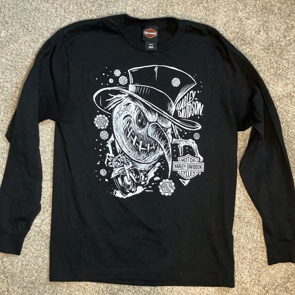 Winter Harley Davidson long sleeve tee. - Picture 1 of 4